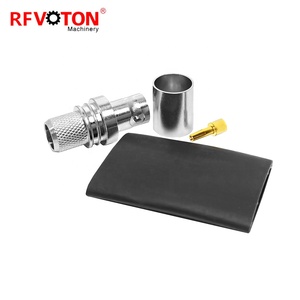 Đồng thau BNC nữ Jack uốn kết nối EZ solderless RF cắm cho rg8wtr400rg213rg214 H1000 Cáp - Product Image 4