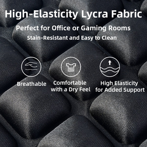 Coussin de siège en gel 3D carré noir TPE respirant avec soutien lombaire pour chaise de bureau - Product Image 4