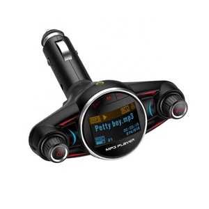 BT08 Car Kit Handsfree FM Transmitter Wireless A2DP AUX Audio Car MP3 Player 1.3 Inch LED Screen USB Car Charger