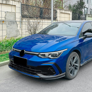 Volkswagen Golf 8 Front Wind Vane Trim Piano Black Carbon Fiber Texture Adhesive ABS Decals for Retrofit Upgrade - Product Image 3