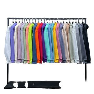 Yingling 330gsm polaire plaine surdimensionné pull sweats goutte épaule épais hommes épais coton sweats à capuche - Product Image 3