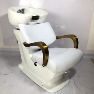 Hot Sale Gold Black Beauty Salon Furniture Modern Hair Washing Shampoo Chair - Product Image 5