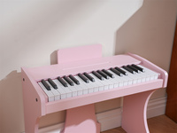 Piano électronique en bois pour enfants BDMUSIC avec 37 touches en plastique, chaise et touches standard