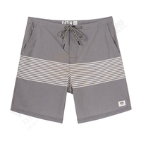 Short de plage d'été personnalisé grande taille 100% maillot de bain à rayures en polyester pour hommes pantalons
