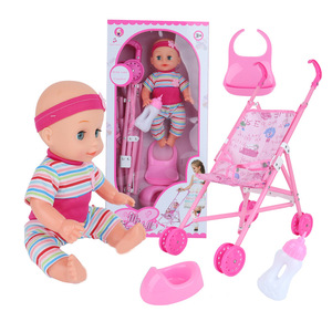 Muñeca cochecito <span class=keywords><strong>de</strong></span> bebé carrito <span class=keywords><strong>de</strong></span> <span class=keywords><strong>juguete</strong></span> 3D ojo Carro <span class=keywords><strong>de</strong></span> mano agua potable haciendo sonido parpadeante regalo del Día <span class=keywords><strong>de</strong></span> los niños - Product Image 5
