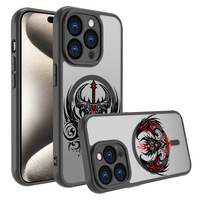 Coque de téléphone personnalisée Totem du Diable en TPU PC de haute qualité avec vernis magnétique et impression UV pour iPhone 13 14 15 16 17 Pro Max S23 S24