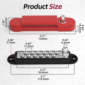 150A медный Шинный Изолятор 12 В клеммный блок шины M6 шинный распределительный блок шинный блок с винтом 12x8 - Product Image 3