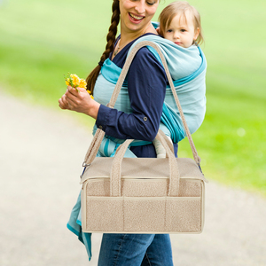 Nouveau Design Teddy <span class=keywords><strong>Sherpa</strong></span> Diaper Caddy Plusieurs Compartiments Caddy Organisateur pour Table à <span class=keywords><strong>Langer</strong></span> Pépinière Avec Couvercle - Product Image 5