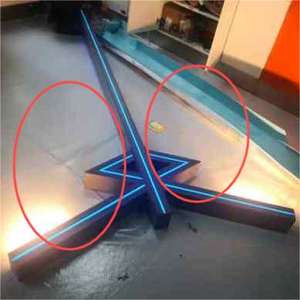 高韧性铝型材灯杆灯，带定制发光二极管灯颜色 - Product Image 2