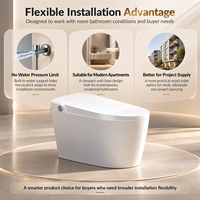 WC intelligent de luxe avec bidet intégré, fonctionnement automatique, lavage féminin, séchage à air chaud, télécommande