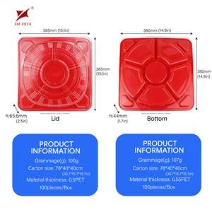 Plateau à dessert en PET avec couvercle transparent, logo/graphisme personnalisable, style moyen-oriental, pour desserts et noix - Product Image 2