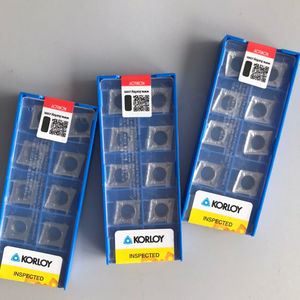 CCGT120408_AK H01 Plaquettes en carbure CNC Korloys PVD, lame de 20 mm, épaisseur de 2,0 mm, personnalisables OEM, pour tournage extérieur sur tour, HRC90 - Product Image 1