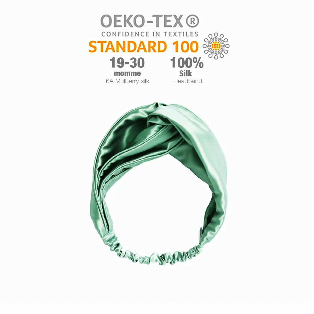 custom wholesale 100% Pure Silk Headband Silk Hair Wraps Soft Baby Accessories