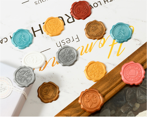 顧客ロゴワックスシールラベルステッカー不規則で自然な自己粘着性3Dワックスシールスタンプステッカー封筒をシールする - Product Image 1