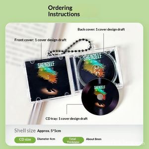 Mini álbum de acrílico personalizado con transferencia de datos UV NFC para colgante de caja, regalo de música de vinilo de celebridades, llavero periférico - Product Image 4
