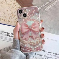 Coque de téléphone portable en silicone TPU à bords droits avec nœud papillon imprimé pour iPhone 7 8 X Xr Xs 11 12 13 14 15 16 17 Pro Max