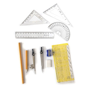 Ensembles de papeterie mathématiques en gros d'usine : Kits de géométrie avec règles et compas - Product Image 4