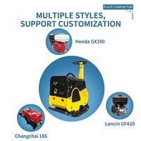 Compacteur à plaques plates bidirectionnel diesel haute puissance avec moteur Honda pour la construction routière