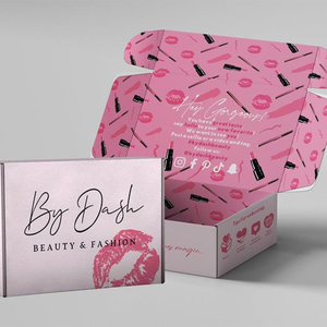 Boîtes d'expédition en papier ondulé de petite taille, personnalisées avec logo de luxe, en matériaux recyclés, avec gaufrage, pour l'emballage de cadeaux et de vêtements - Product Image 2