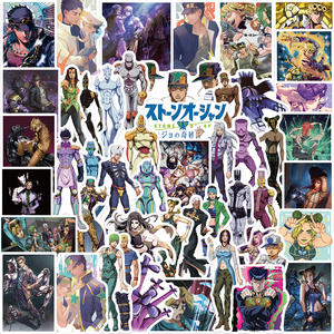 50ชิ้นอะนิเมะ jojos การผจญภัยที่แปลกประหลาดหินทะเลสติกเกอร์กราฟฟิตีสำหรับขวดแล็ปท็อปป้ายสติกเกอร์มัง<span class=keywords><strong>ง</strong></span>ะกันน้ำ - Product Image 2