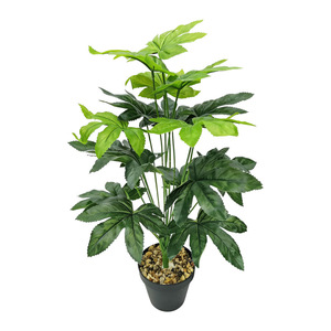 Grandes plantes artificielles de style nordique en pot, palmier vert, bambou à feuilles de tortue, décoration intérieure, décoration d'hôtel, en soie - Product Image 6