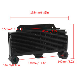 Refroidisseur d'huile de moto Zuqing 175 mm pour système de refroidissement de moteur 250-300 cm³ - Product Image 2