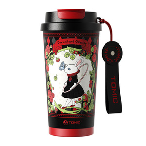 Temeco Stainless Steel Tumbler 500Ml <b>Double</b> <b>Wall</b> Vacuum Insulated Coffee <b>Mug</b> With Straw For Home Office Outdoor Travel Gift - Product Image 3