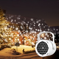 Projecteur laser flocon de neige, motifs lumineux personnalisables, étanche, lumières LED de scène rotatives pour Noël, extérieur, contrôle sans fil
