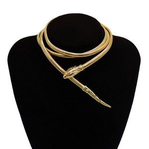 Collana a forma di serpente a forma di serpente di moda di vendita calda collana di gioielli con ciondoli lunghi in <span class=keywords><strong>argento</strong></span> dorato e personalizzati - Product Image 2
