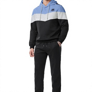 Chándal con Capucha para Hombre, Diseño Color Block, Corte Regular, Estilo Urbano, Transpirable, Ligero, Sudadera de Algodón, para Invierno - Product Image 4