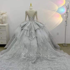 Vestido de Novia Elegante con Cuentas y Cristales, Escote Corazón, Encaje y Borlas, Modelo Lsjj88 - Product Image 6