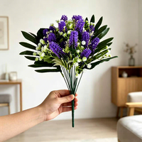 Promo Panas Bunga Artificial Bentuk Kipas 44cm Premium Ungu Lavender untuk Dekorasi Pernikahan, Rumah & Hotel