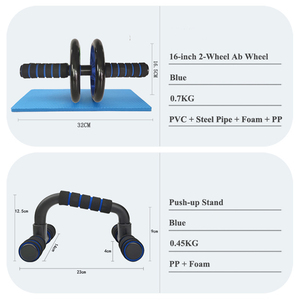 Set de 5 Piezas: Ruedas <span class=keywords><strong>Abdominales</strong></span>, Soporte para Flexiones, Máquina de <span class=keywords><strong>Abdominales</strong></span>, Equipo de Entrenamiento y Ejercicios <span class=keywords><strong>Abdominales</strong></span> - Product Image 5