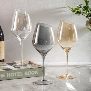 Logotipo personalizable soplado a mano cristal único largo sin tallo copa de vino elegante estilo de lujo para uso en interiores y exteriores diseño de <span class=keywords><strong>pulgar</strong></span> - Product Image 3