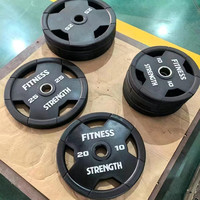 En gros, disques de musculation en fonte TPU pour la musculation à domicile, entraînement de force intensif, noyau solide, écologiques, ensemble de plaques de musculation, usage commercial