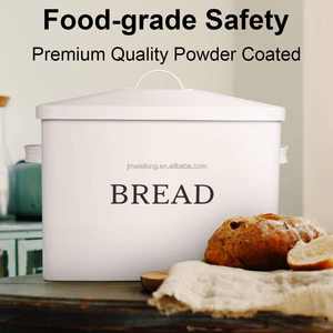 Boîte à pain en métal de grande taille, boîte de rangement de bac à pain de cuisine avec couvercle de comptoir et poignée porte-pain - Product Image 4
