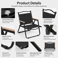 Chaise pliante d'extérieur en tissu Oxford – Siège portable pour camping, plage, pêche et croquis – Prête à voyager – Design style Kermit