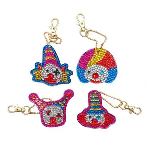 Factory Sales Promotion 5d Diy Diamond Painting Kits Keychain Character Diamond Keychains Angel Girls Key Ring Decor