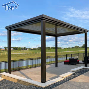 अनुकूलित 3X3 3X4 5x3 मोटर चालित आउटडोर <span class=keywords><strong>Gazebo</strong></span> वापस लेने योग्य छत एल्यूमीनियम Bioclimatic मंडम - Product Image 2