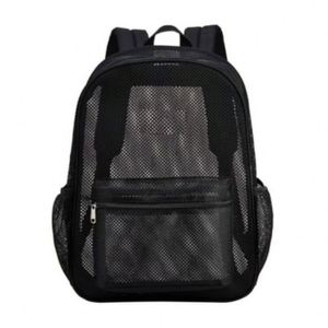 Fashionable <b>Lightweight</b> Durable Thick Mesh <b>Backpack</b> College Transparent Unisex Travel <b>Backpack</b> - Product Image 3