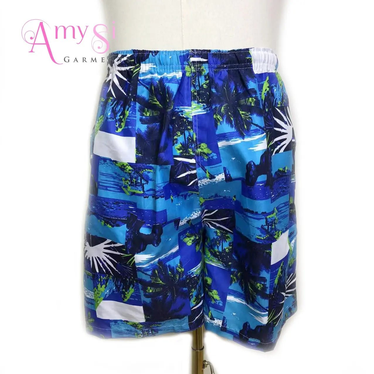WSL034 assorted floral elastic waist floral men summer 2022 cheapest price surf board shorts