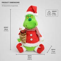 Elfe de Noël vert chantant et dansant, poupée en peluche moderne, sac cadeau bonbons, fonctionnant sur piles, ornement de table de Noël pour salon