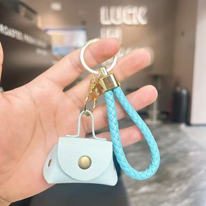 Bộ móc khóa ví nhỏ xinh kiểu dáng bông mềm, túi đựng tai nghe nhỏ, ví da cổ điển, dây đeo phụ kiện bán buôn - Product Image 5
