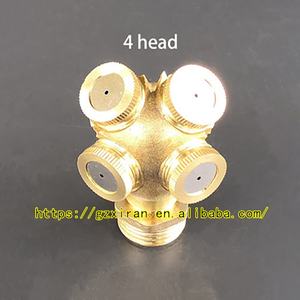 Micros Buse 1/2/3/4 tête <span class=keywords><strong>Poreux</strong></span> Mist Pulvérisateur Accessoires Atomisation Irrigation Par Aspersion de Pulvérisation En Laiton Brumisation Sprinkler - Product Image 4