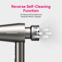 Sèche-cheveux professionnel FirePhoenix M2 à grande vitesse, ionique, BLDC, 110000 tr/min, 2000 W, avec filtre auto-nettoyant détachable, longue durée de vie