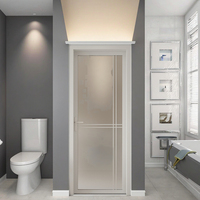 Portes de salle de bain et de douche en verre et alliage d'aluminium, design personnalisé en usine, style moderne et minimaliste