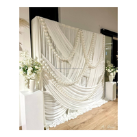Hochzeitsbühnen-Hintergrunddekoration Stretch-Spandex-Vorhangstoff Drapierung Volant Transparente Vorhänge Milchseide Hochzeitsdrapierung