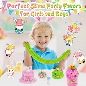 Kit de Slime Personalizado de Conejito de Pascua con Slime Transparente Efecto Nube de Mantequilla, Adornos de Conejo, Detalles para Fiestas, Venta al por Mayor, Suministro de Fábrica OEM ODM - Product Image 4