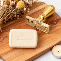 Timbro per sapone in rame personalizzato all'ingrosso con logo inciso - Strumento artigianale personalizzato per la produzione domestica, durata stampo 7 anni per artigiani