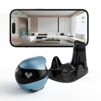 Robot intelligent pour animaux de compagnie Ebo Air 2 avec caméra HD 2K, recharge automatique, contrôle à distance par application pour la surveillance à domicile, jouet interactif et de mouvement